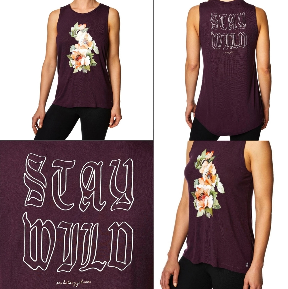 Betsey Johnson Performance Stay Wild Tank Top